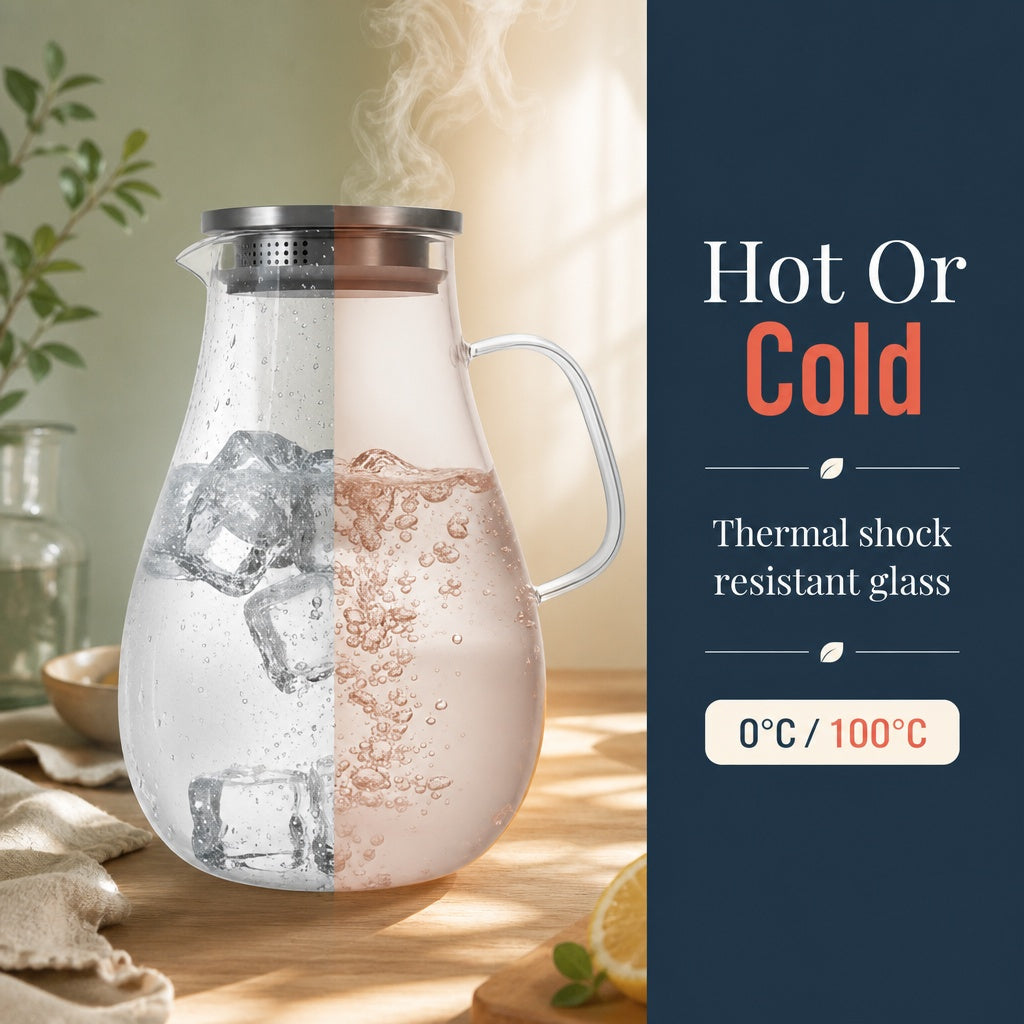One Gallon Delight Glass Pitcher with Lid
