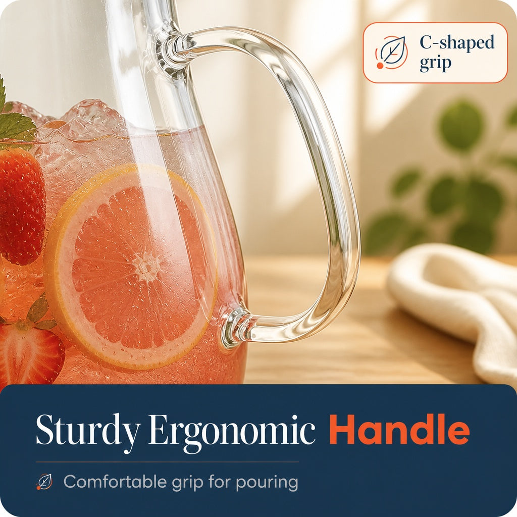 One Gallon Delight Glass Pitcher with Lid