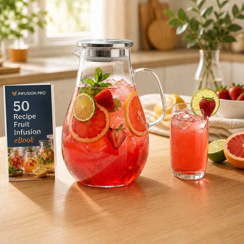 One Gallon Delight Glass Pitcher with Lid