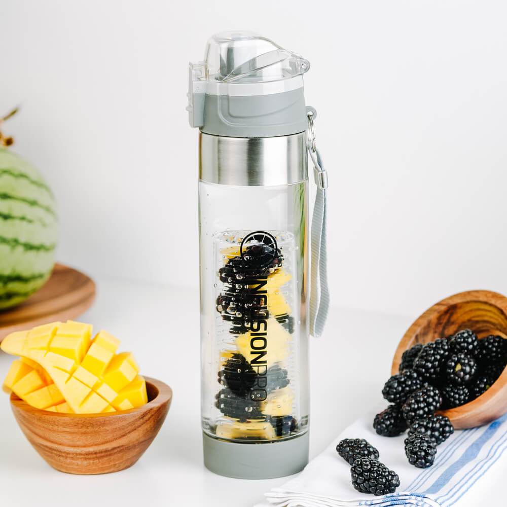 AIA Set of 6 - New Sport Water Bottle Fruit Juice Infusing Infuser